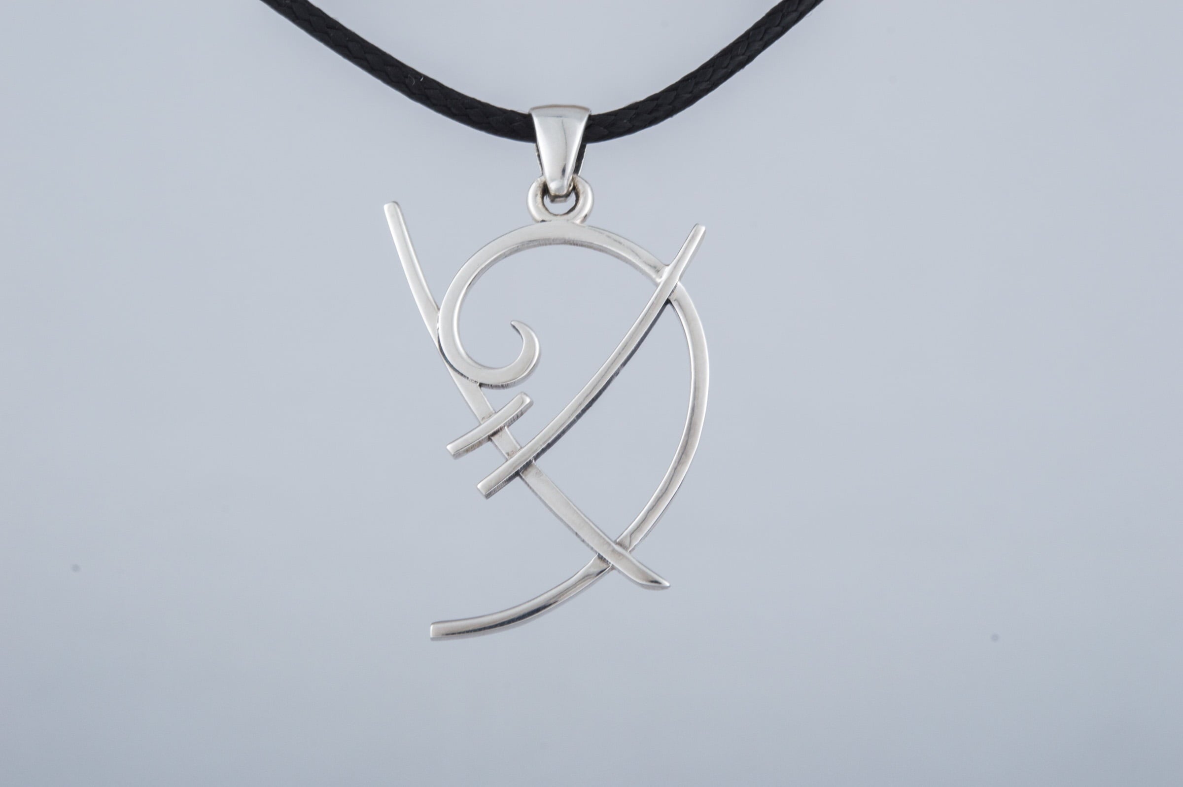 Unique Geometry Triangle Symbol Pendant Sterling Silver Jewelry - vikingworkshop