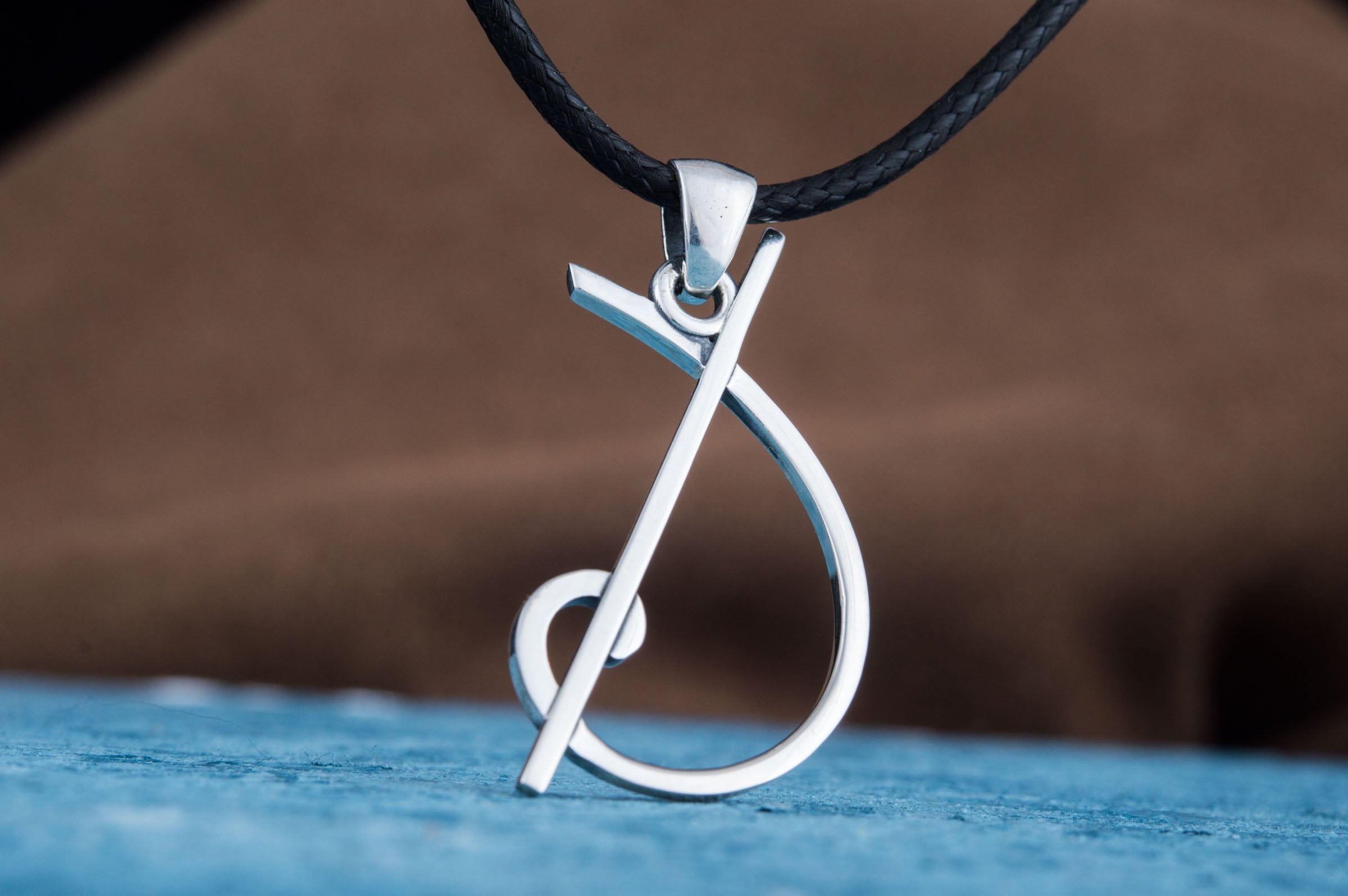 Handmade Geometry Triangle Symbol Pendant Sterling Silver Jewelry - vikingworkshop