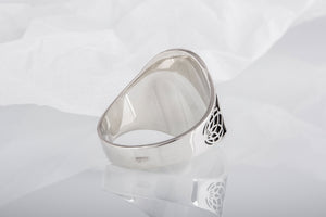 Lotos Ring Sterling Silver Unique Jewelry - vikingworkshop