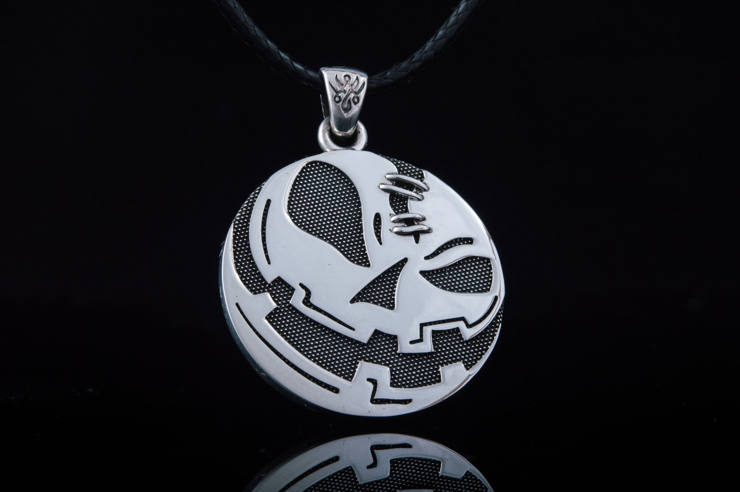 Halloween Pumpkin Pendant Sterling Silver Jewelry - vikingworkshop