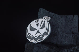 Halloween Pumpkin Pendant Sterling Silver Jewelry V02 - vikingworkshop