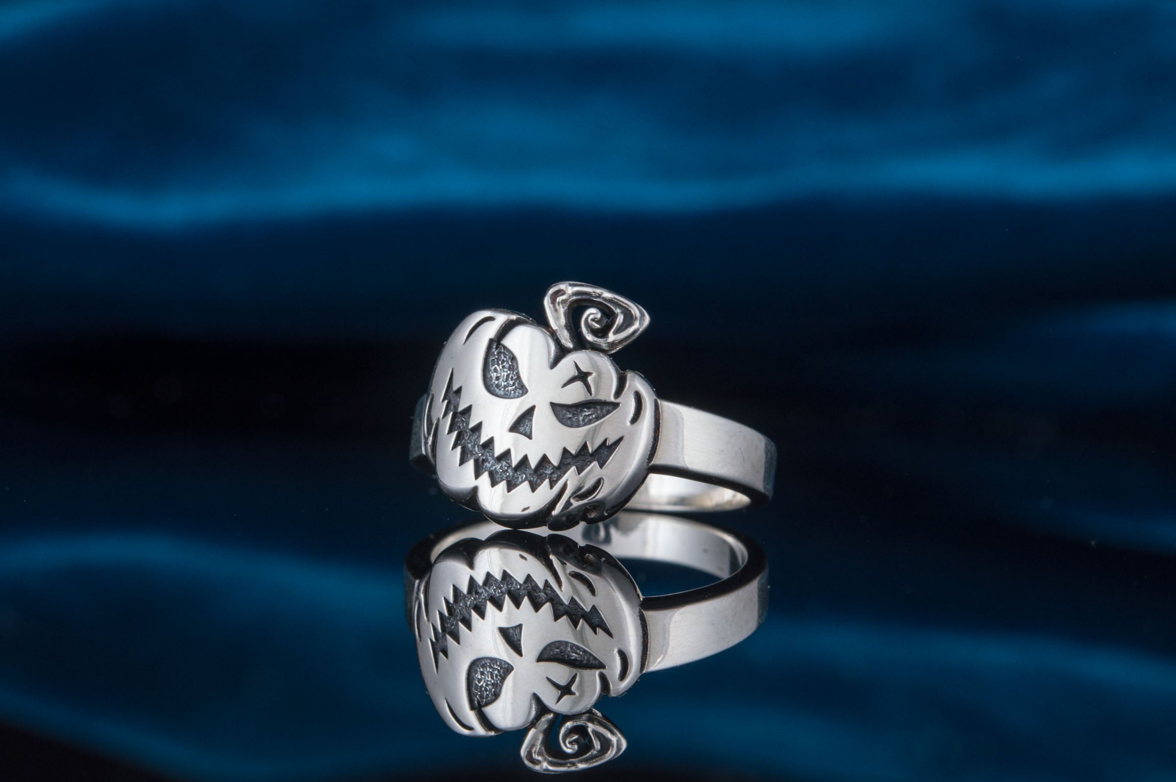 Ring with Pumpkin Sterling Silver Jewelry - vikingworkshop