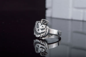 Ring with Pumpkin Sterling Silver Jewelry - vikingworkshop