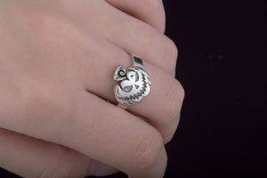 Ring with Pumpkin Sterling Silver Jewelry - vikingworkshop