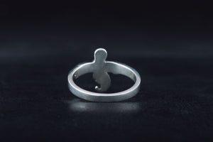 Halloween Ring with Ghost Sterling Silver Jewelry - vikingworkshop