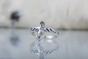 Halloween Ring with Ghost Sterling Silver Jewelry - vikingworkshop