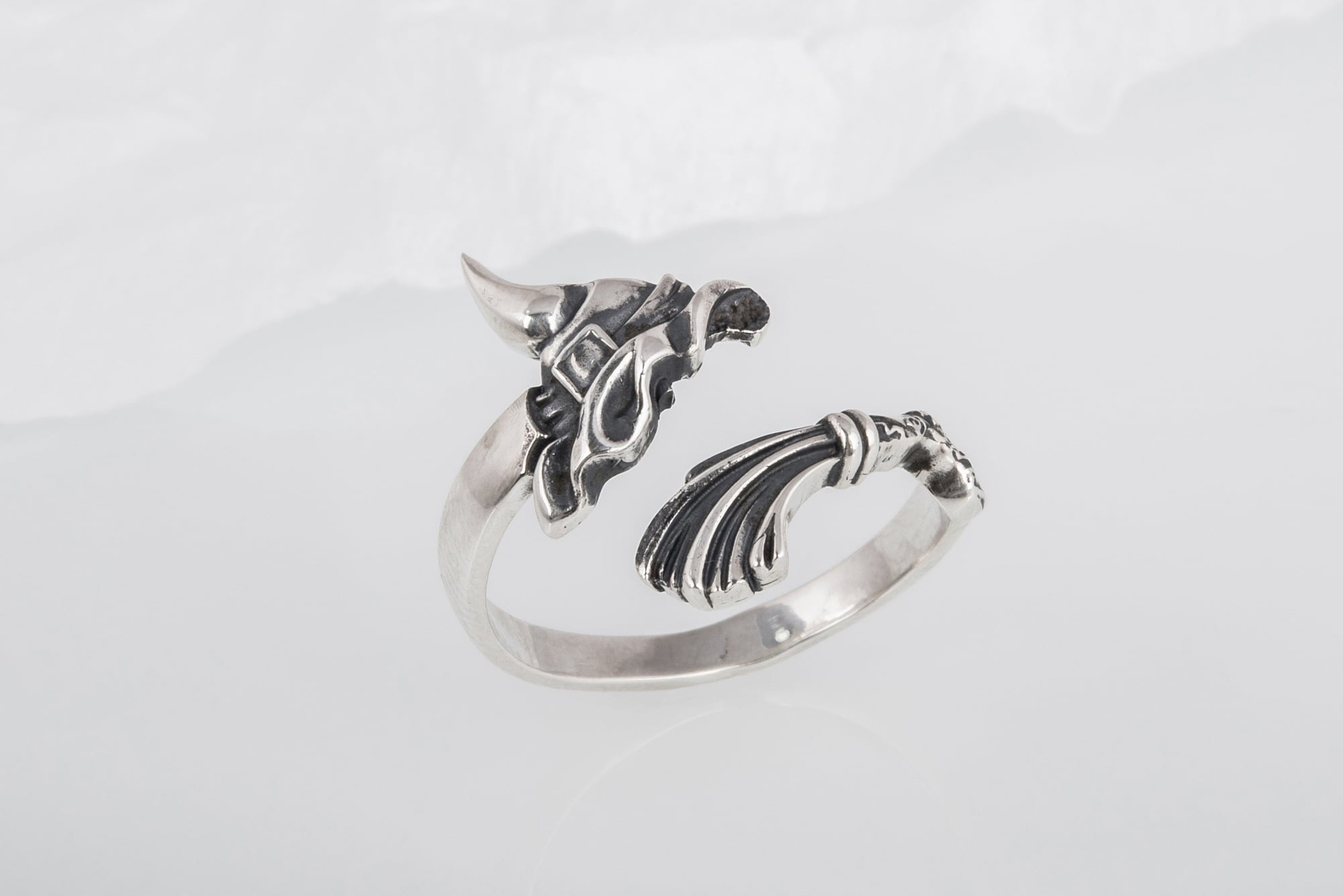 Halloween Ring with Witch Hat Sterling Silver Jewelry - vikingworkshop