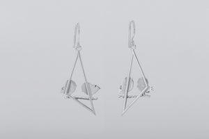 Little Birdies Earrings with Gems, 925 silver - vikingworkshop