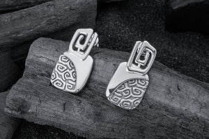 Calm and Angry Sea Earrings, 925 Silver - vikingworkshop