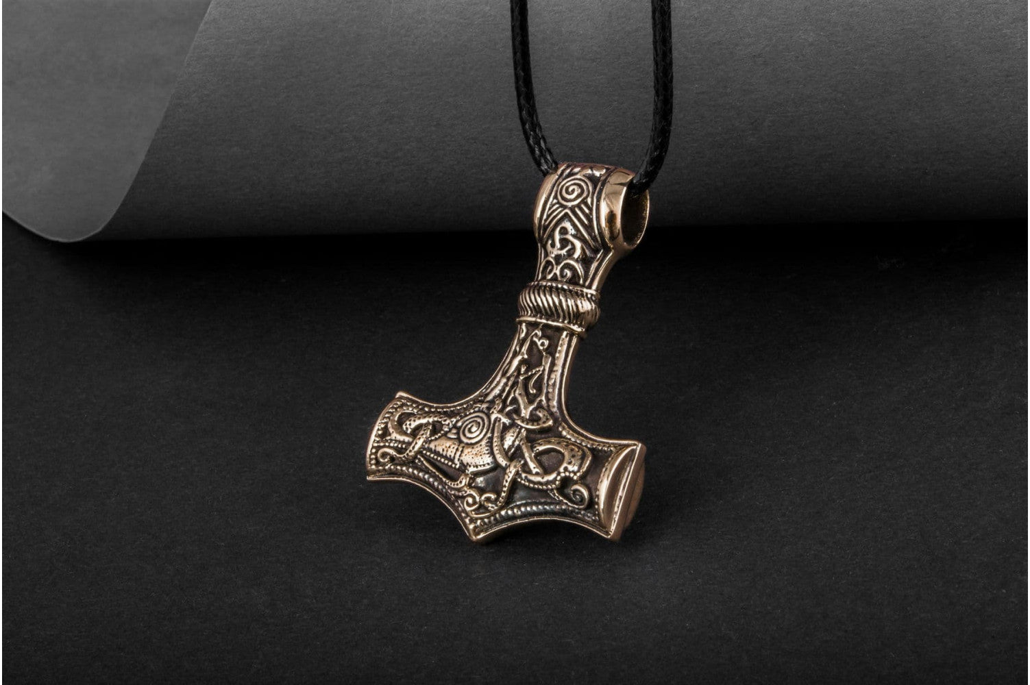 Huge Thor's Hammer Pendant Bronze Mjolnir from Mammen Village - vikingworkshop