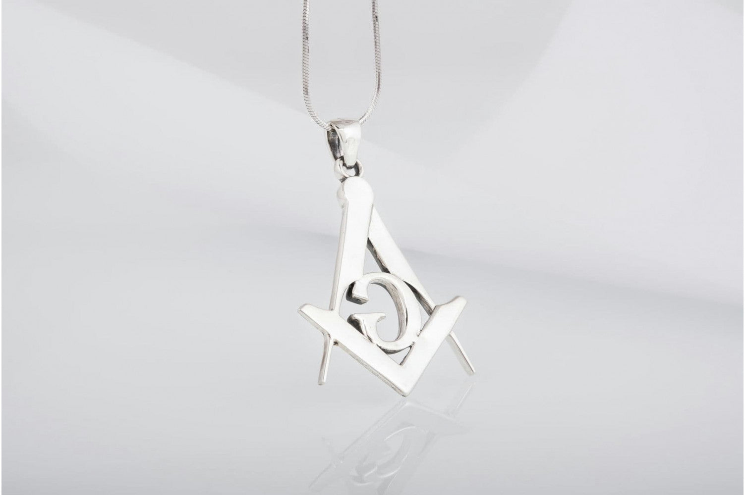 Masonic Pendant Sterling Silver Handmade Jewelry - vikingworkshop