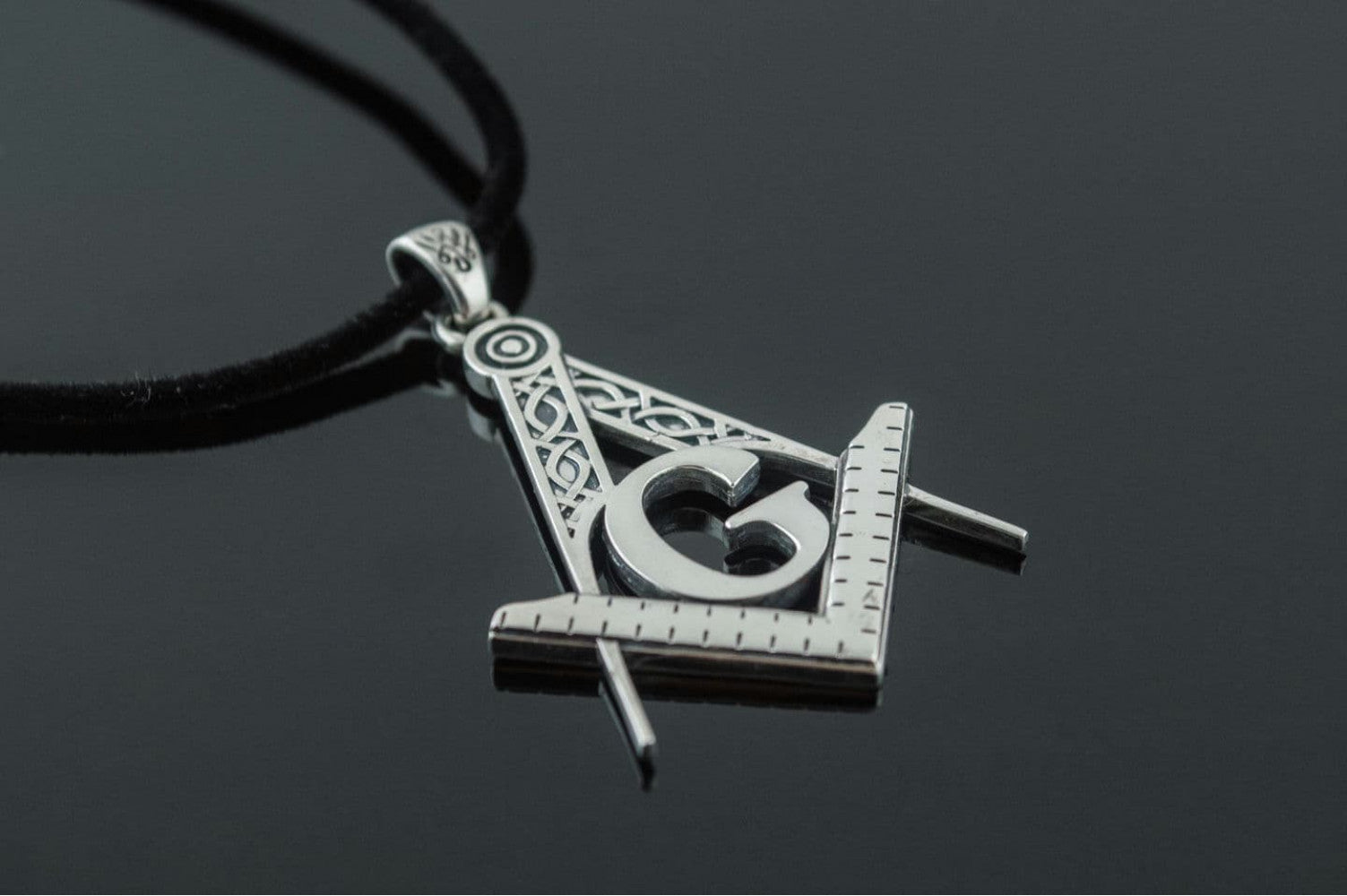 Masonic Pendant Sterling Silver Handmade Jewelry - vikingworkshop