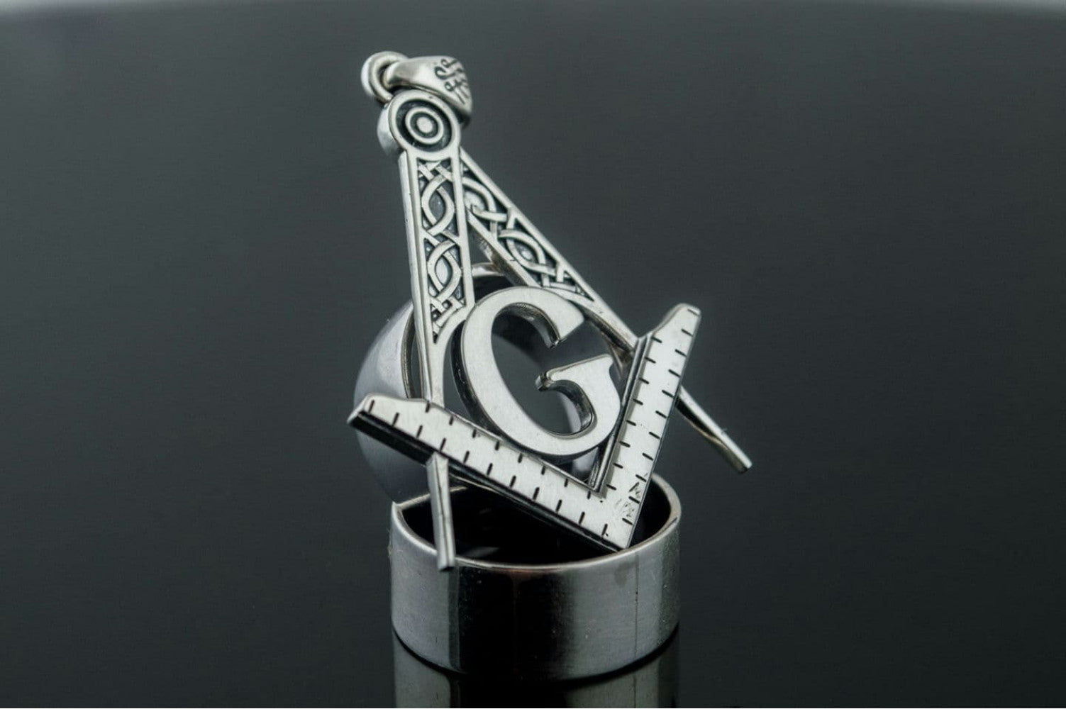 Masonic Pendant Sterling Silver Handmade Jewelry - vikingworkshop