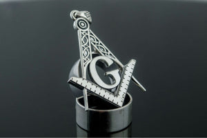 Masonic Pendant Sterling Silver Handmade Jewelry - vikingworkshop