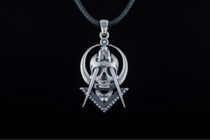 Masonic Style Pendant Sterling Silver Handmade Jewelry - vikingworkshop