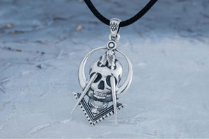 Masonic Style Pendant Sterling Silver Handmade Jewelry - vikingworkshop