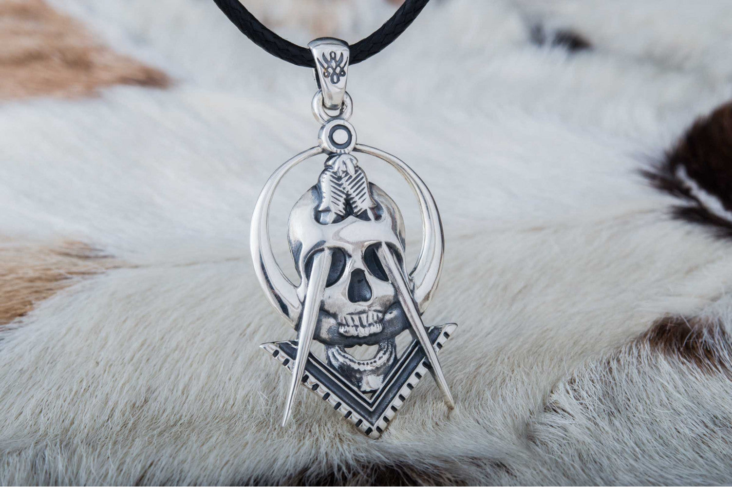 Masonic Style Pendant Sterling Silver Handmade Jewelry - vikingworkshop