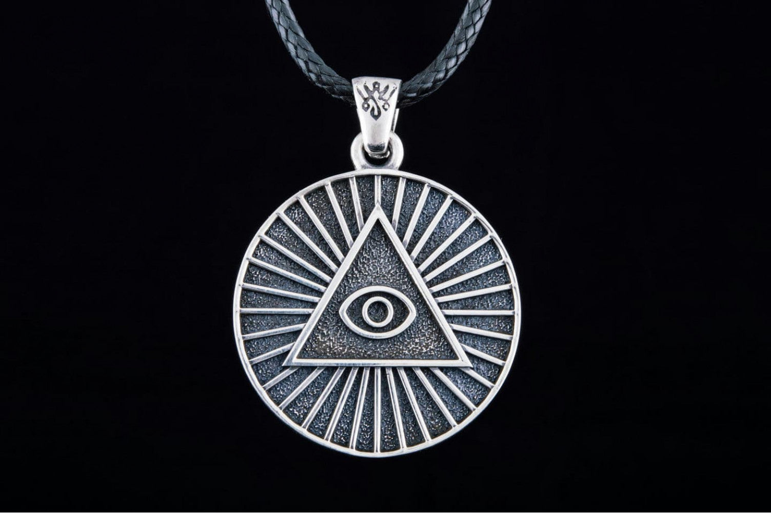 Pendant with Masonic Symbol Sterling Silver Jewelry - vikingworkshop