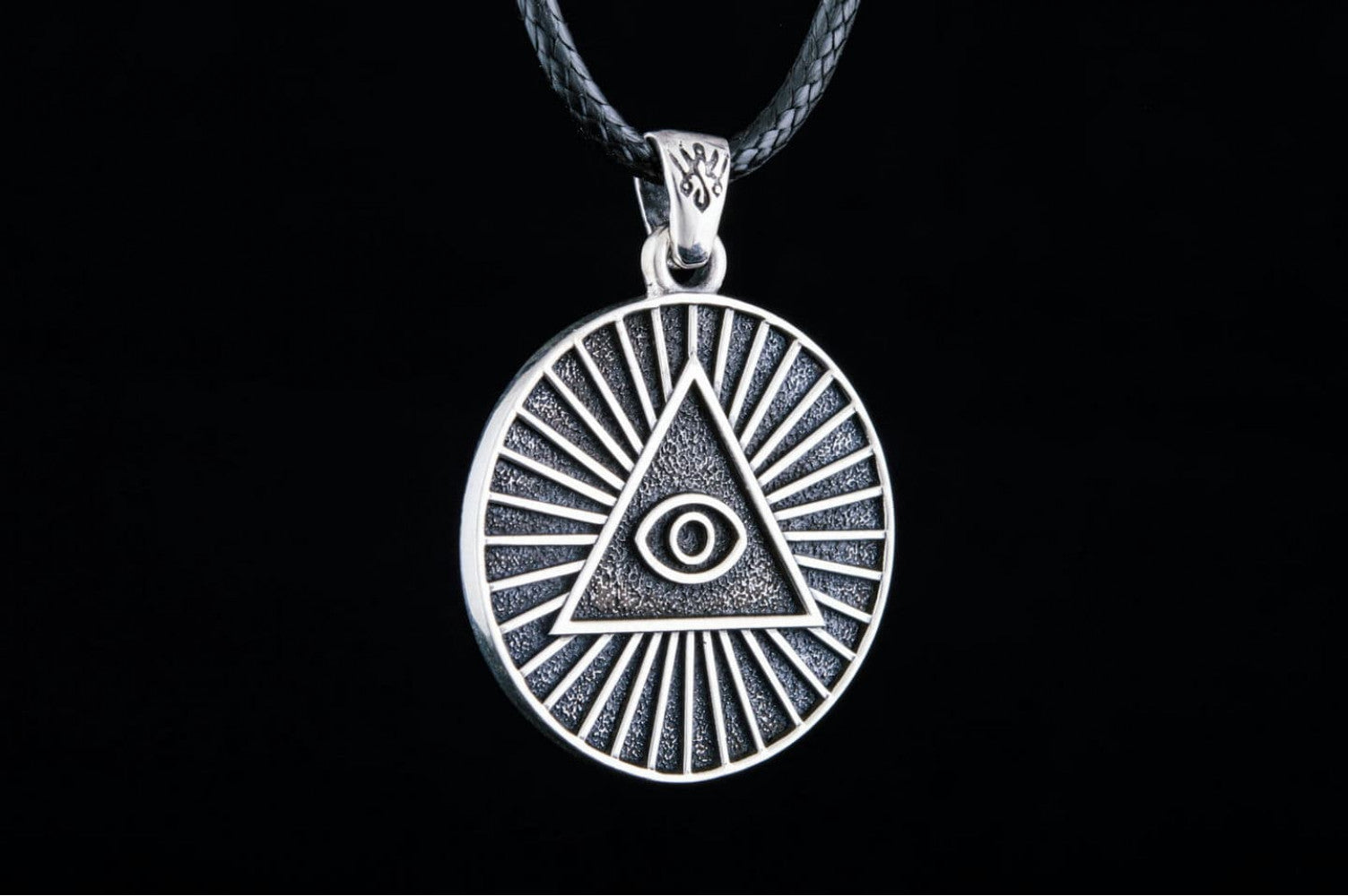 Pendant with Masonic Symbol Sterling Silver Jewelry - vikingworkshop