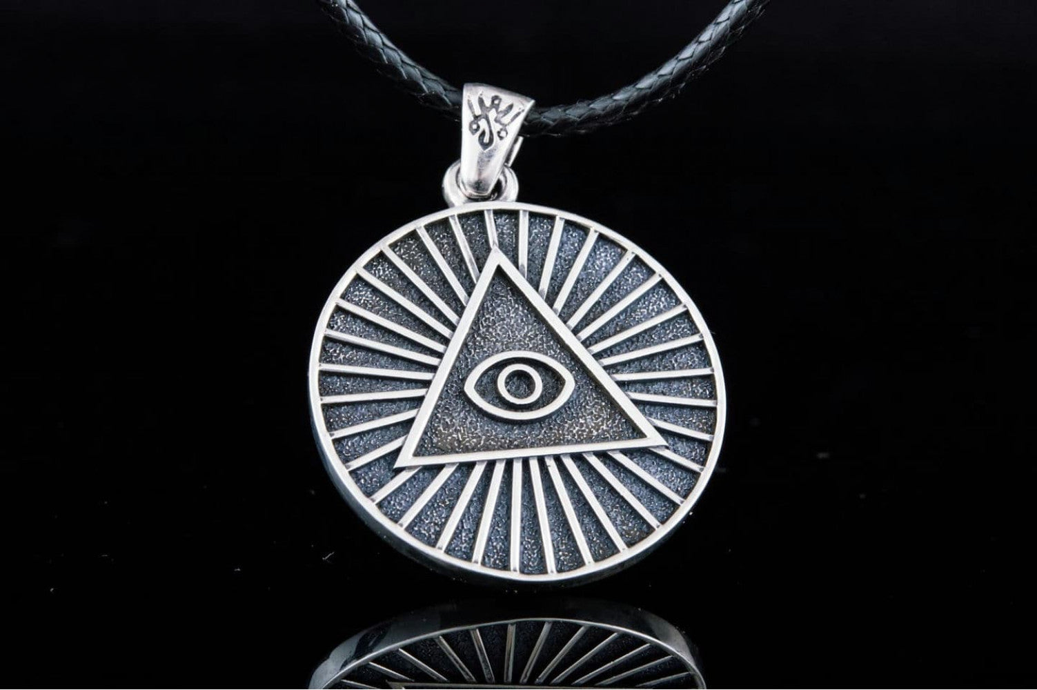 Pendant with Masonic Symbol Sterling Silver Jewelry - vikingworkshop