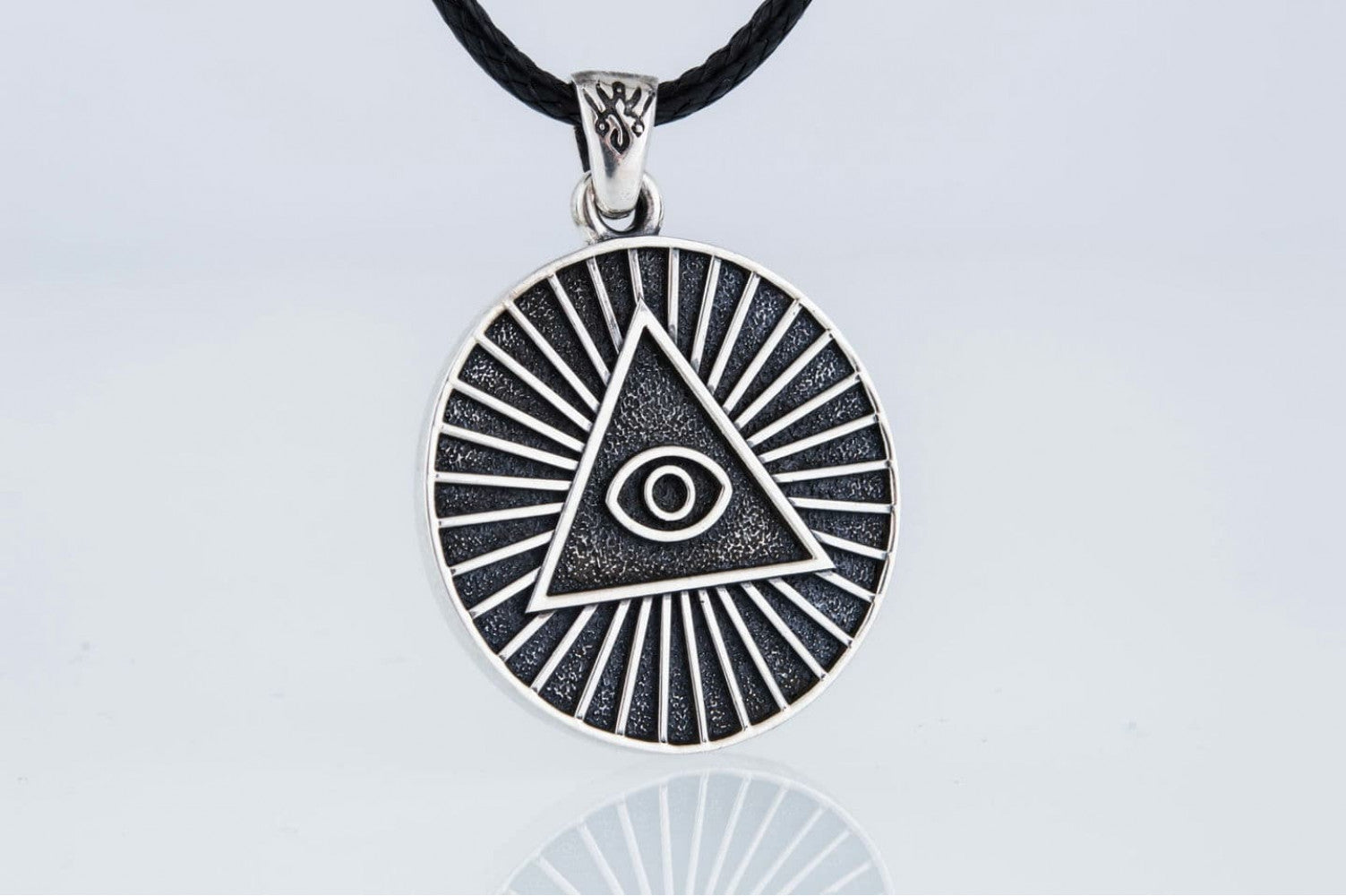 Pendant with Masonic Symbol Sterling Silver Jewelry - vikingworkshop