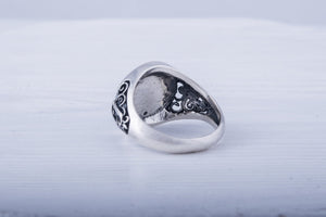 Ring with Masonic Symbol Sterling Silver Handcrafted Jewelry - vikingworkshop