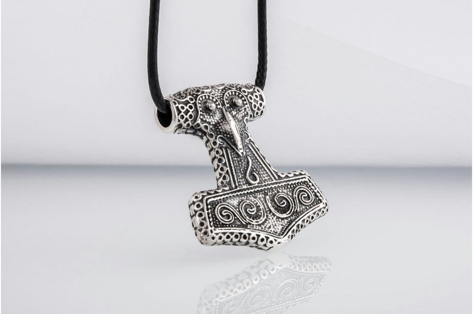 Thor's Hammer Pendant Sterling Silver Mjolnir from Scania Island - vikingworkshop