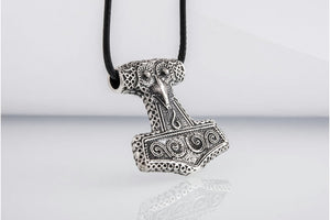 Thor's Hammer Pendant Sterling Silver Mjolnir from Scania Island - vikingworkshop