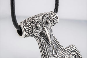 Thor's Hammer Pendant Sterling Silver Mjolnir from Scania Island - vikingworkshop