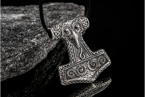 Thor's Hammer Pendant Sterling Silver Mjolnir from Scania Island - vikingworkshop