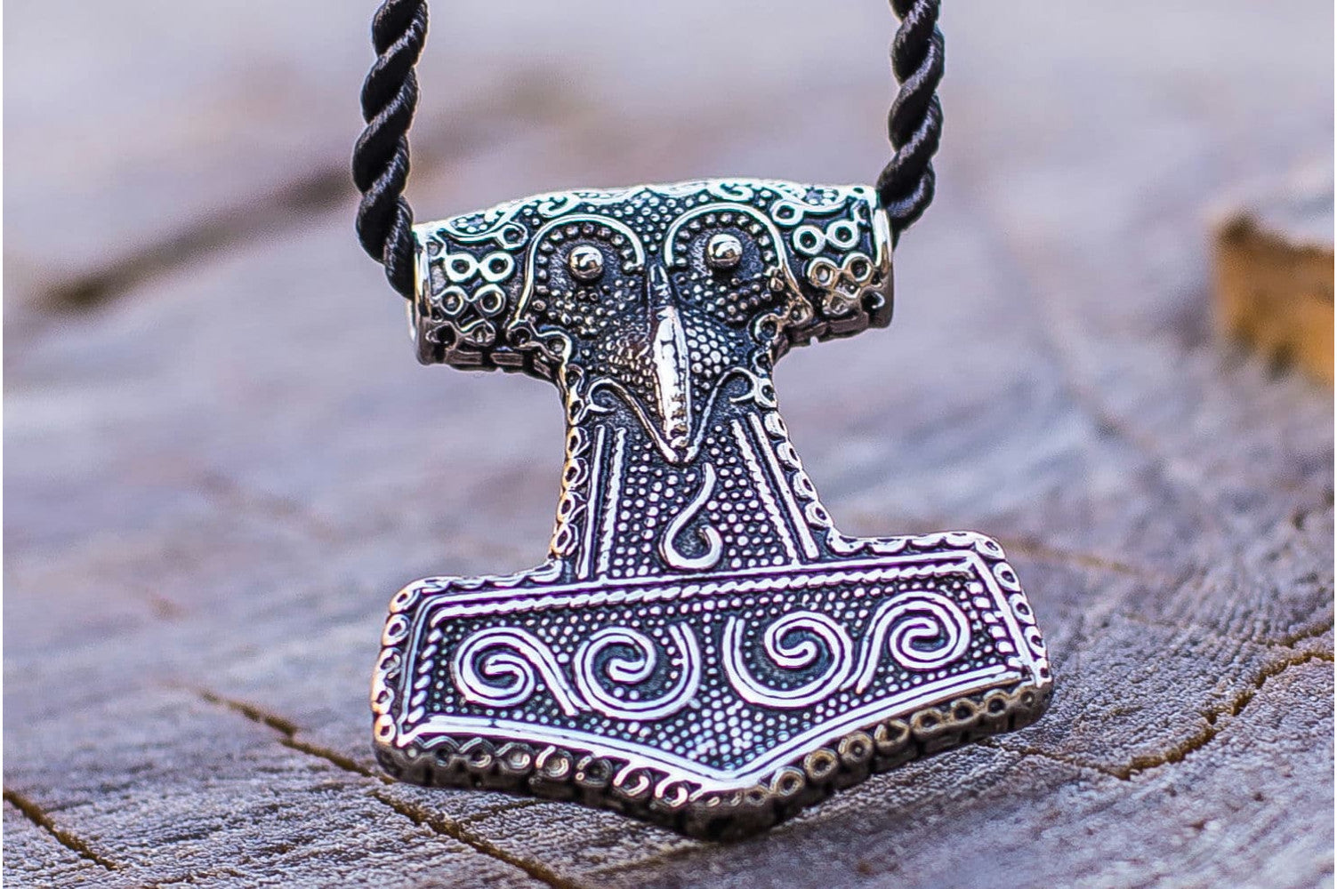 Thor's Hammer Pendant Sterling Silver Mjolnir from Scania Island - vikingworkshop