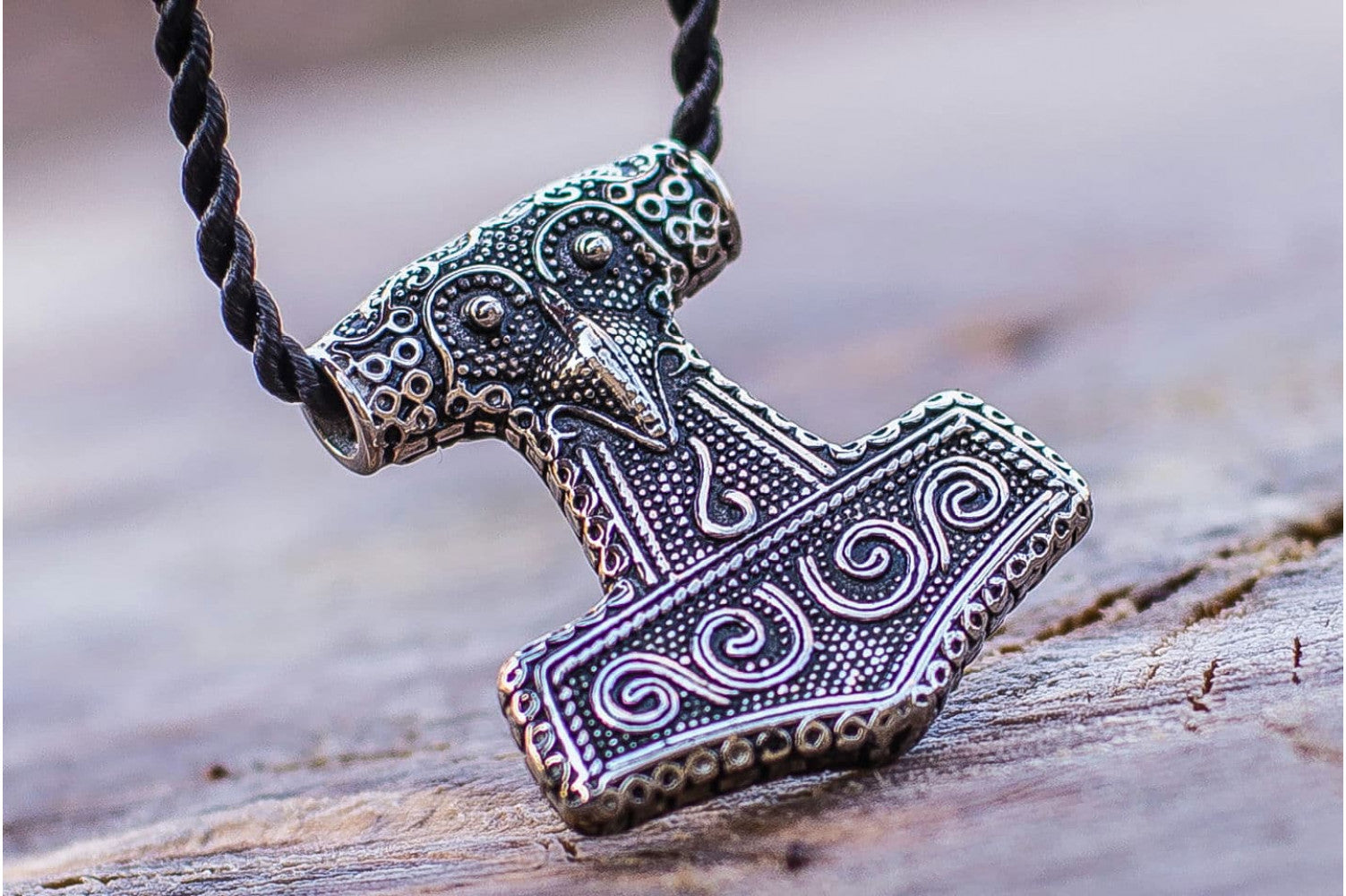 Thor's Hammer Pendant Sterling Silver Mjolnir from Scania Island - vikingworkshop