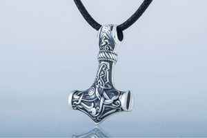 Thor's Hammer Pendant Sterling Silver Mjolnir from Mammen Village - vikingworkshop