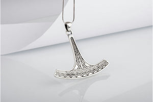 Ukko Thor's Hammer Pendant Sterling Silver Mjolnir - vikingworkshop