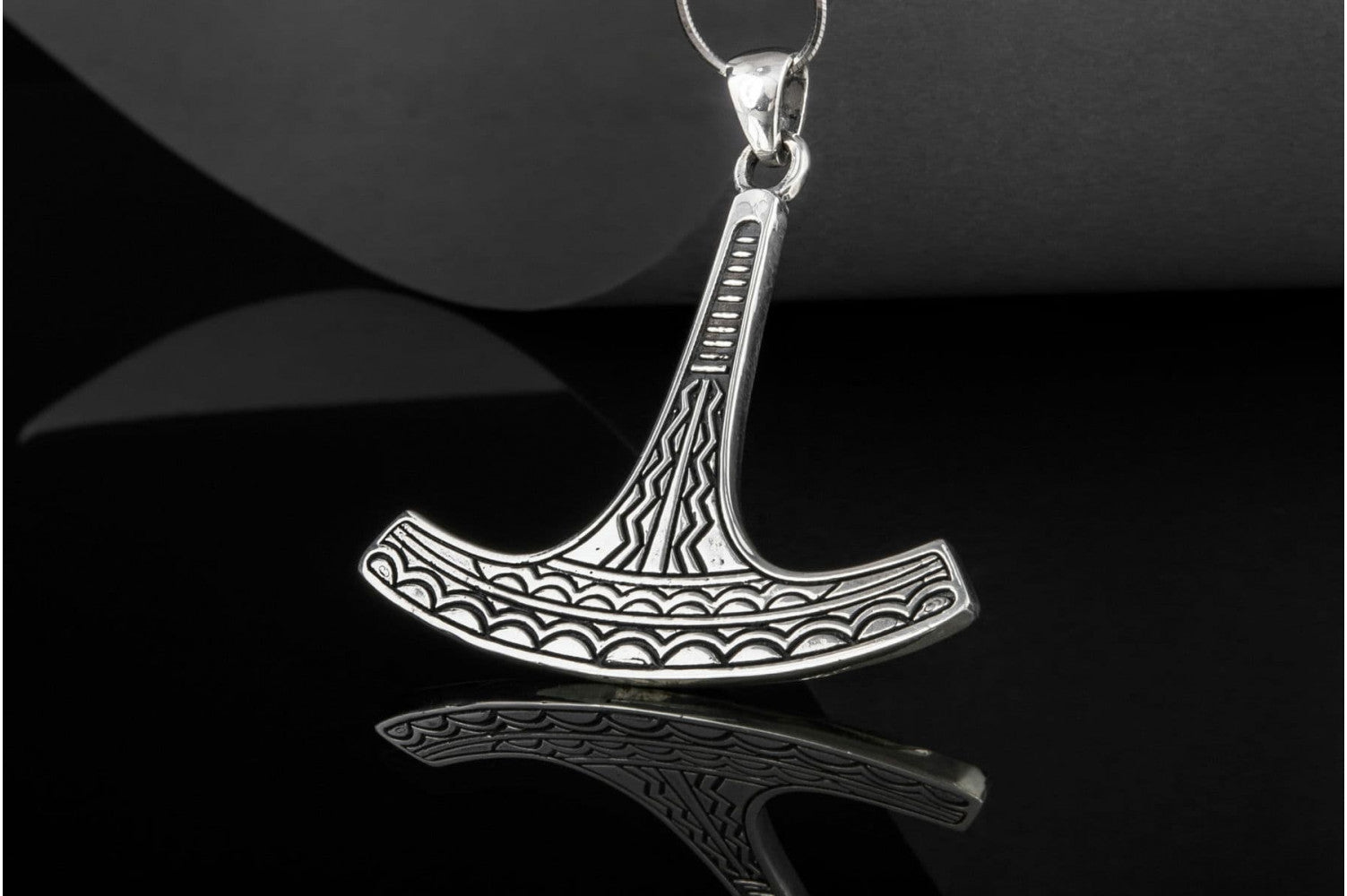 Ukko Thor's Hammer Pendant Sterling Silver Mjolnir - vikingworkshop