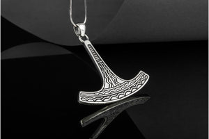 Ukko Thor's Hammer Pendant Sterling Silver Mjolnir - vikingworkshop