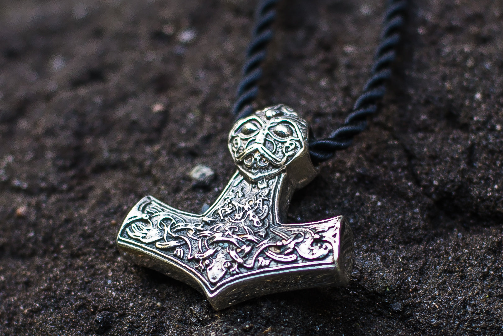 Thor's Hammer Pendant Sterling Silver Mjolnir Norse Jewelry - vikingworkshop