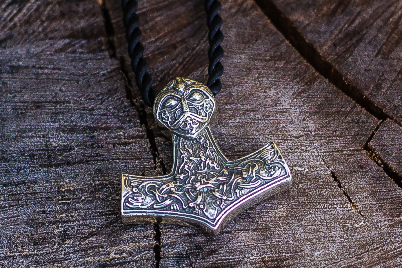 Thor's Hammer Pendant Sterling Silver Mjolnir Norse Jewelry - vikingworkshop