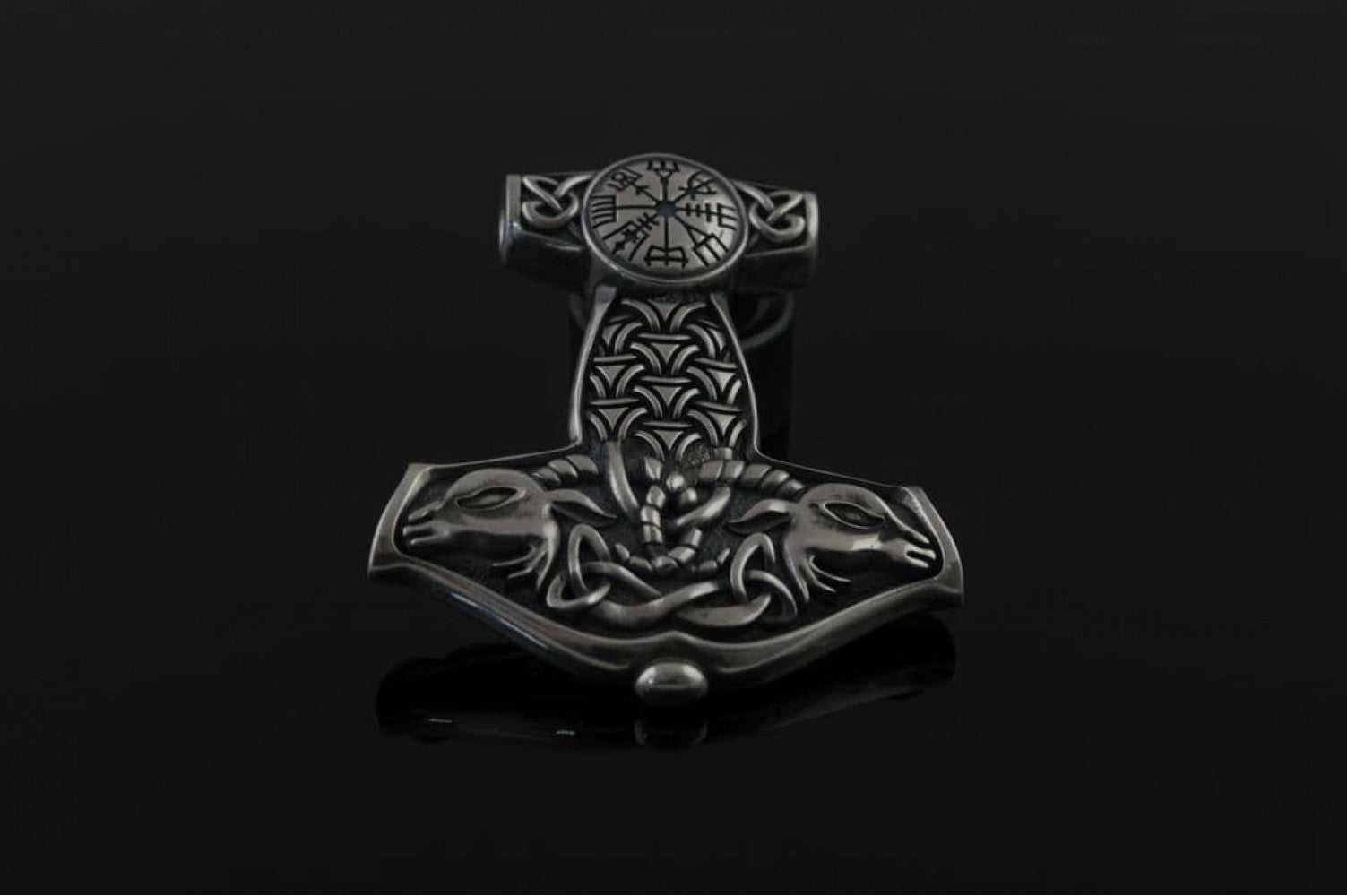 Thor's Hammer Pendant Sterling Silver Mjolnir from Sterling Silver Norse Jewelry - vikingworkshop