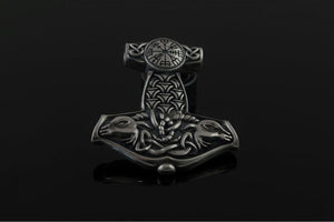 Thor's Hammer Pendant Sterling Silver Mjolnir from Sterling Silver Norse Jewelry - vikingworkshop