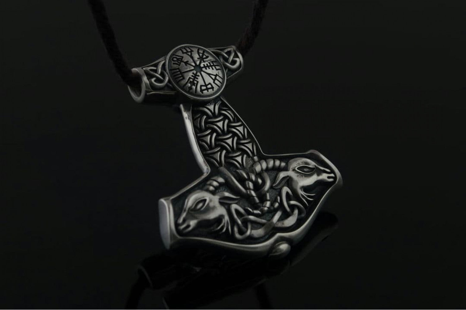 Thor's Hammer Pendant Sterling Silver Mjolnir from Sterling Silver Norse Jewelry - vikingworkshop