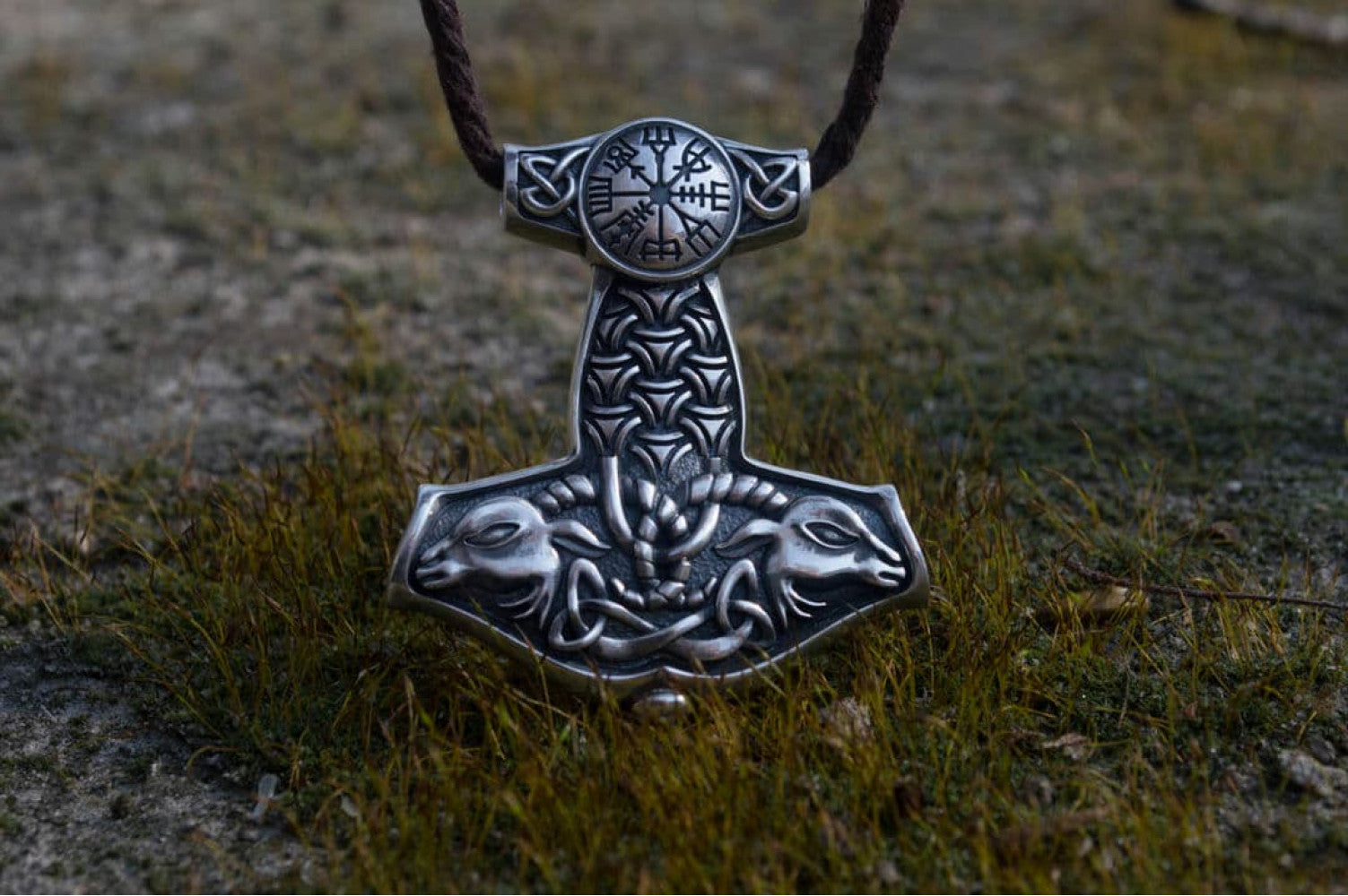 Thor's Hammer Pendant Sterling Silver Mjolnir from Sterling Silver Norse Jewelry - vikingworkshop