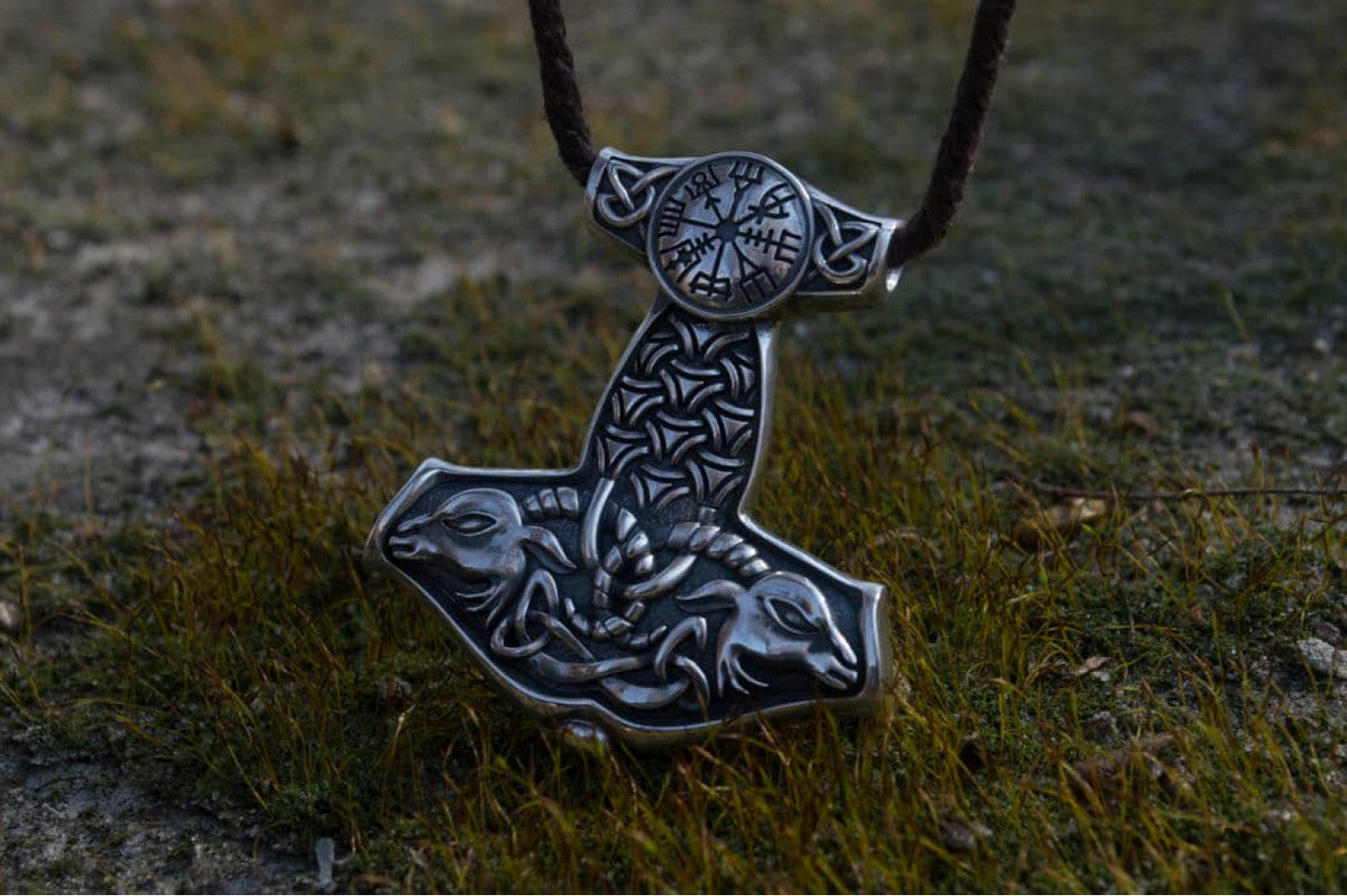 Thor's Hammer Pendant Sterling Silver Mjolnir from Sterling Silver Norse Jewelry - vikingworkshop