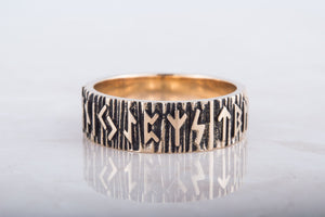 Elder Futhark Runes Ring Bronze Viking Jewelry - vikingworkshop