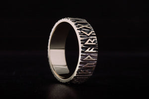 Elder Futhark Runes Ring Bronze Viking Jewelry - vikingworkshop