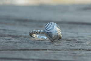 Handmade Ring with Shell Sterling Silver Ring - vikingworkshop