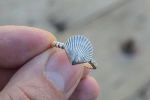 Handmade Ring with Shell Sterling Silver Ring - vikingworkshop