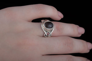 Ring with Smoky quartz Sterling silver fashion Jewelry - vikingworkshop