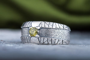 Handmade Ring with CZ Sterling Silver Fashion Jewelry - vikingworkshop