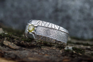 Handmade Ring with CZ Sterling Silver Fashion Jewelry - vikingworkshop